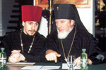 Настоятель Архиерейского подворья протоиерей Димитрий Лескин с архиепископом Самарским и Сызранским Сергием 